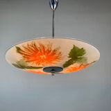 Glass hanging lamp by Zukov, Czechoslovakia, 1960