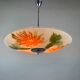 Glass hanging lamp by Zukov, Czechoslovakia, 1960