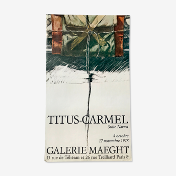 Affiche en lithographie de Gérard Titus-Carmel, Galerie Maeght, 1978