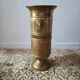 Vintage brass umbrella stand – lion head handles