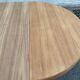 Authentic Scandinavian round table BAUMANN stripped in raw teak 1960