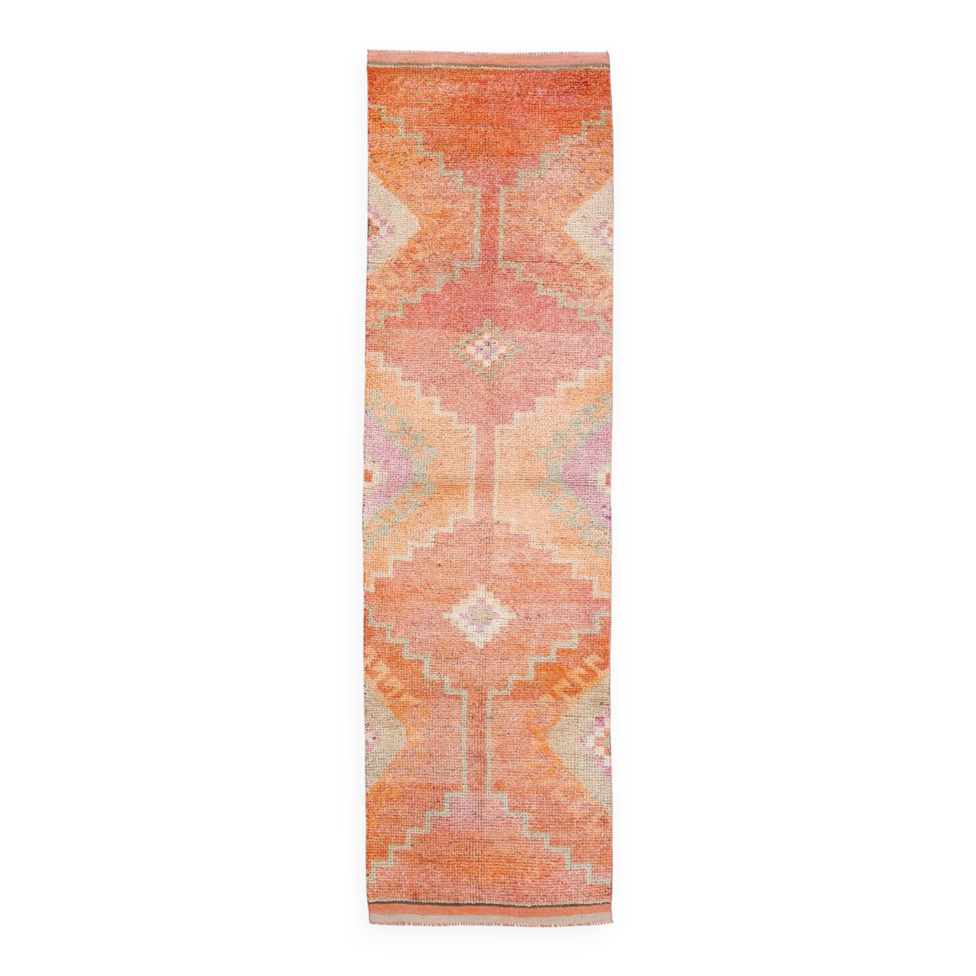 Tapis de couloir turc orange citrouille 3x10, 91x321 cm