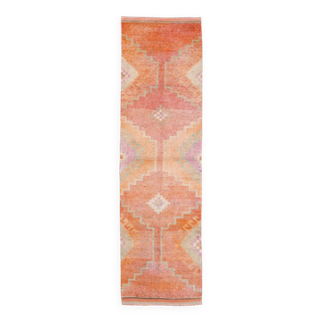 3x10 Pumpink Orange Turkish Runner Rug, 91x321Cm