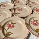 Pink Gien dessert plates