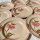Pink Gien dessert plates