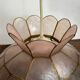 Mother-of-pearl and brass pendant light, 1970s