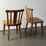 Paire de chaise en pin, probablement d'Axel Einar Hjort
