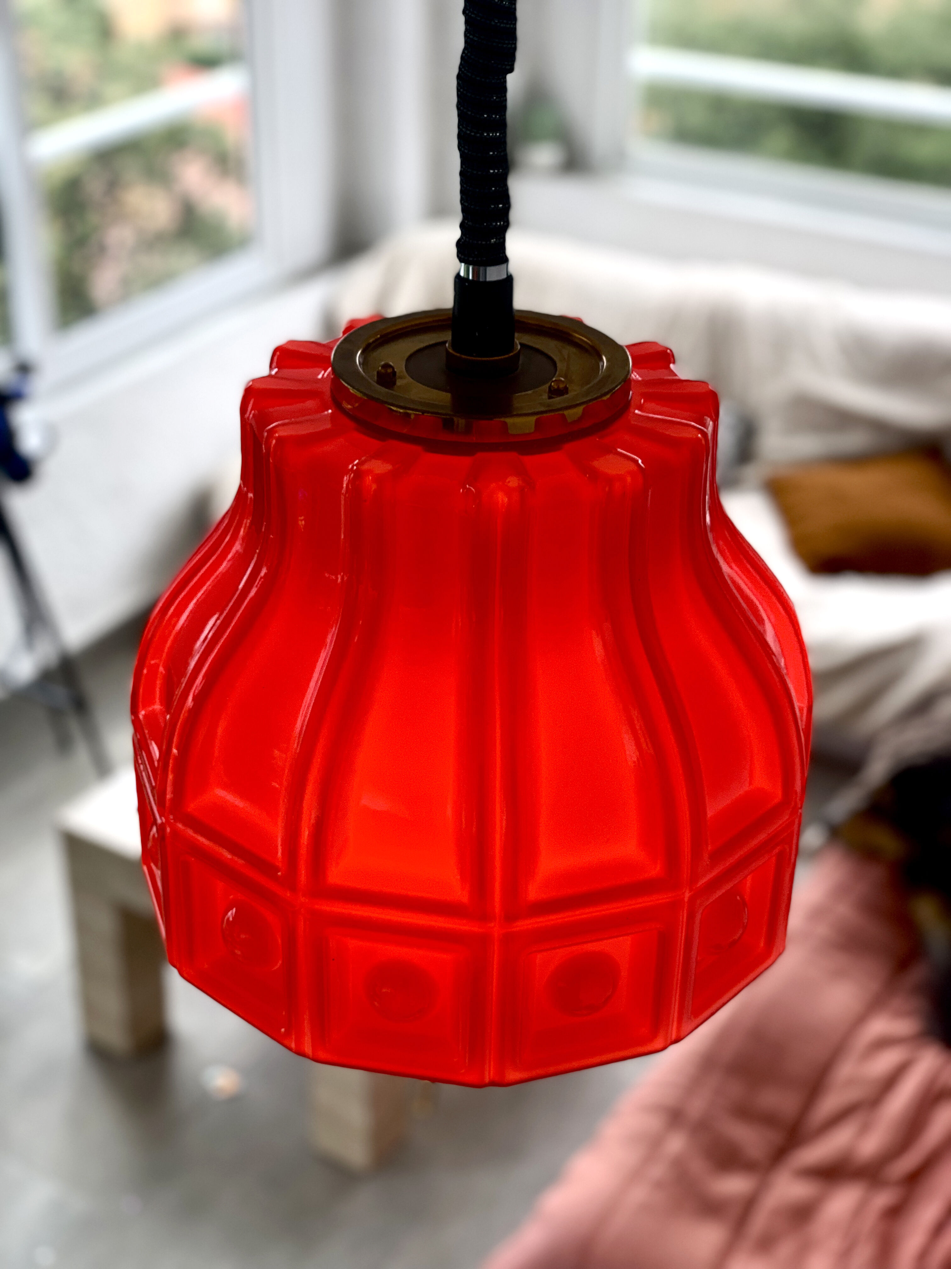 Helena Tynell pendant light for flygsfors Sweden, 1960s