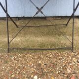 Folding iron garden table