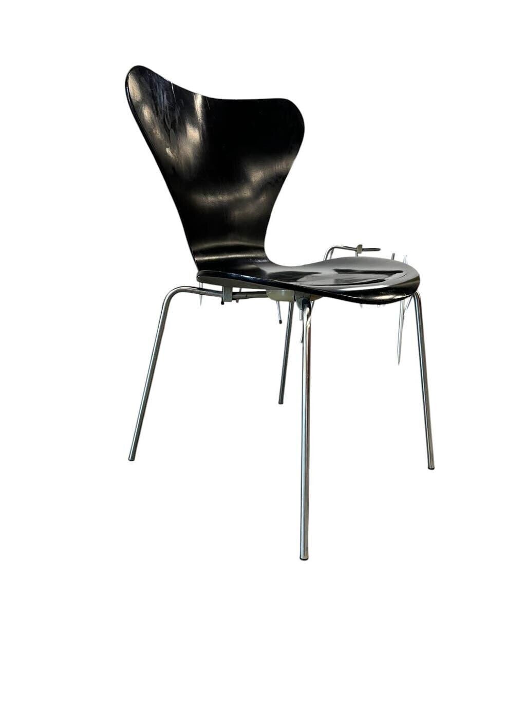 Chaise noire vintage / chaise papillon Fritz Hansen