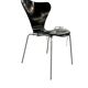 Chaise noire vintage / chaise papillon Fritz Hansen