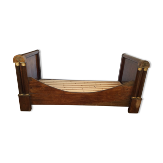 boat bed period mahogany veneer
