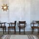 Series of 4 Baumann chairs 1950