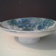 Porcelain cut.  Camille Tharaud (1878-1951), landscape décor