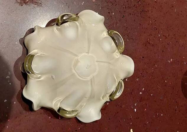 All Fruits glass bowl from Murano by Dino Martens with gold flecks