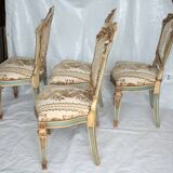 Set of 4 Napoleon III chairs, second half of the 19th century, France