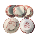 Lot 5 plates terre de fer