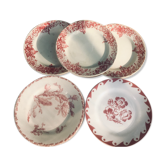 Lot 5 plates terre de fer