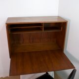 1960 teak wall desk, vintage secretary