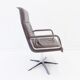 Wilkhahn Delta Highback set of 2 brown leather armchairs by Delta Design