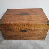 Ancien coffre malle ou boite de rangement du xix ème siecle