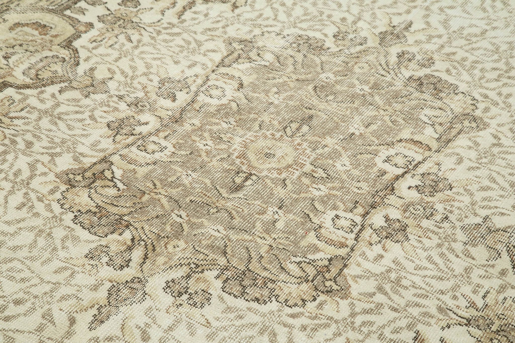 Handmade antique oriental beige rug 170 cm x 280 cm