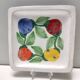 Set of Six Vintage Square Hand-Crafted Earthenware Plates by De Simone, Italy