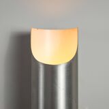 Set of three aluminium cylindrical wall lamps