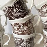 Swiss Landscape earthenware mugs - Italy