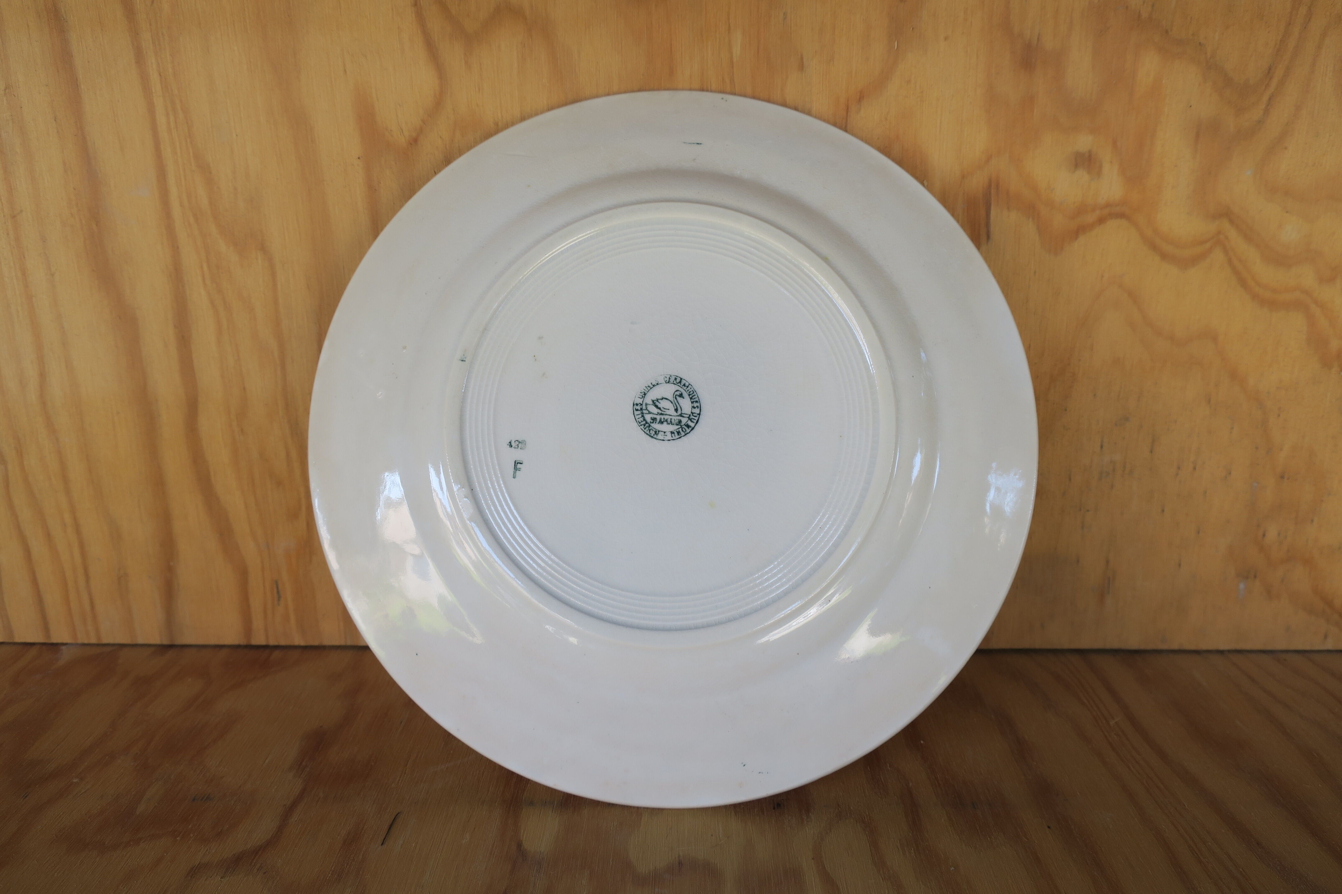 2 vintage St Amand plates