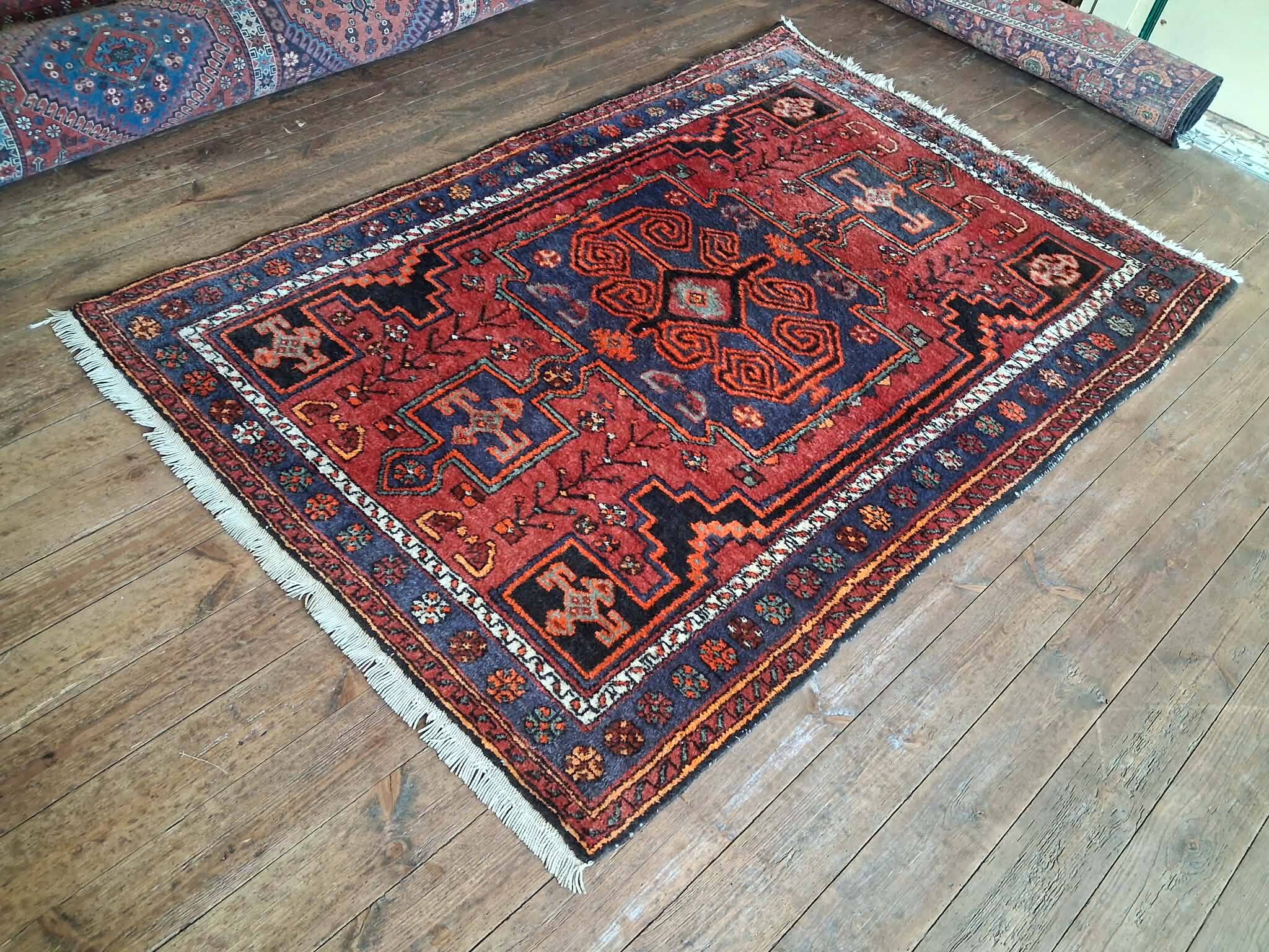 Handmade Persian Hamadan rug 185x130cm
