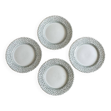 4 assiettes plates Anglaises.