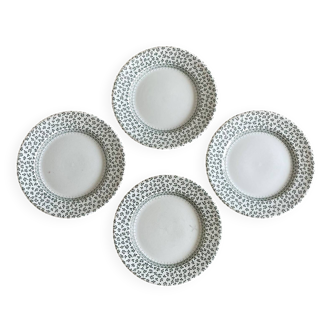 4 assiettes plates Anglaises.