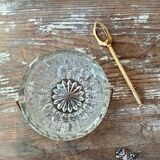 Glass ice bucket and tongs
