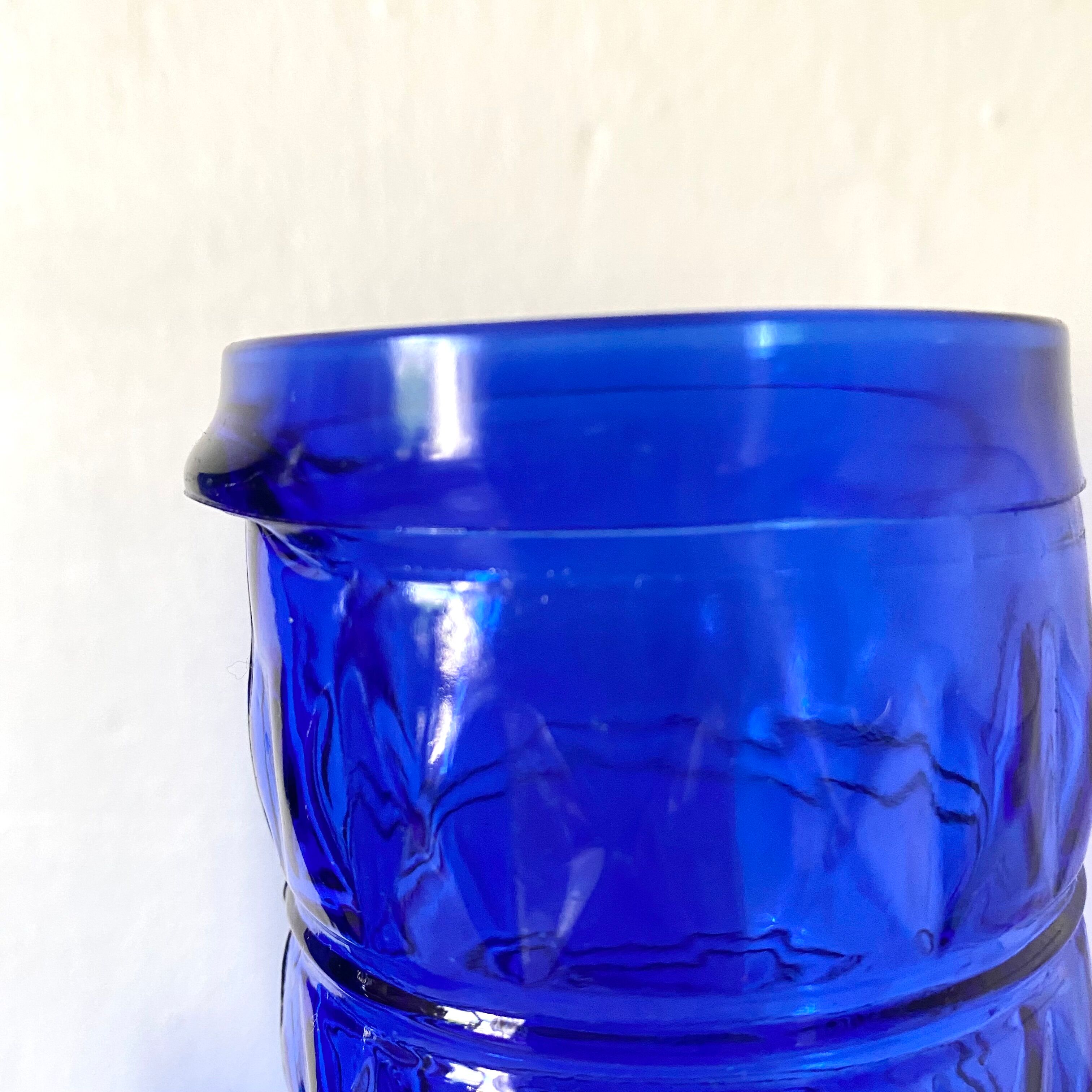 Vintage cobalt blue water glasses Francesinho Brazil