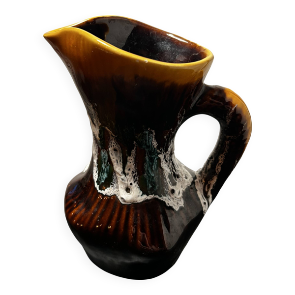 Carafe  en céramique grès émaillé à glaçure flambée À.Georges