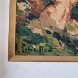 Elie Déchelle (1874-1937) - Oil on canvas - Landscape in Corsica - Signed