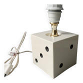 Pied de lampe en forme de dé à jouer, années 80