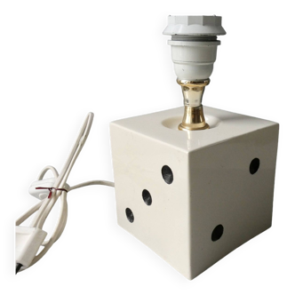 Lamp base in the shape of a dice, 1980s