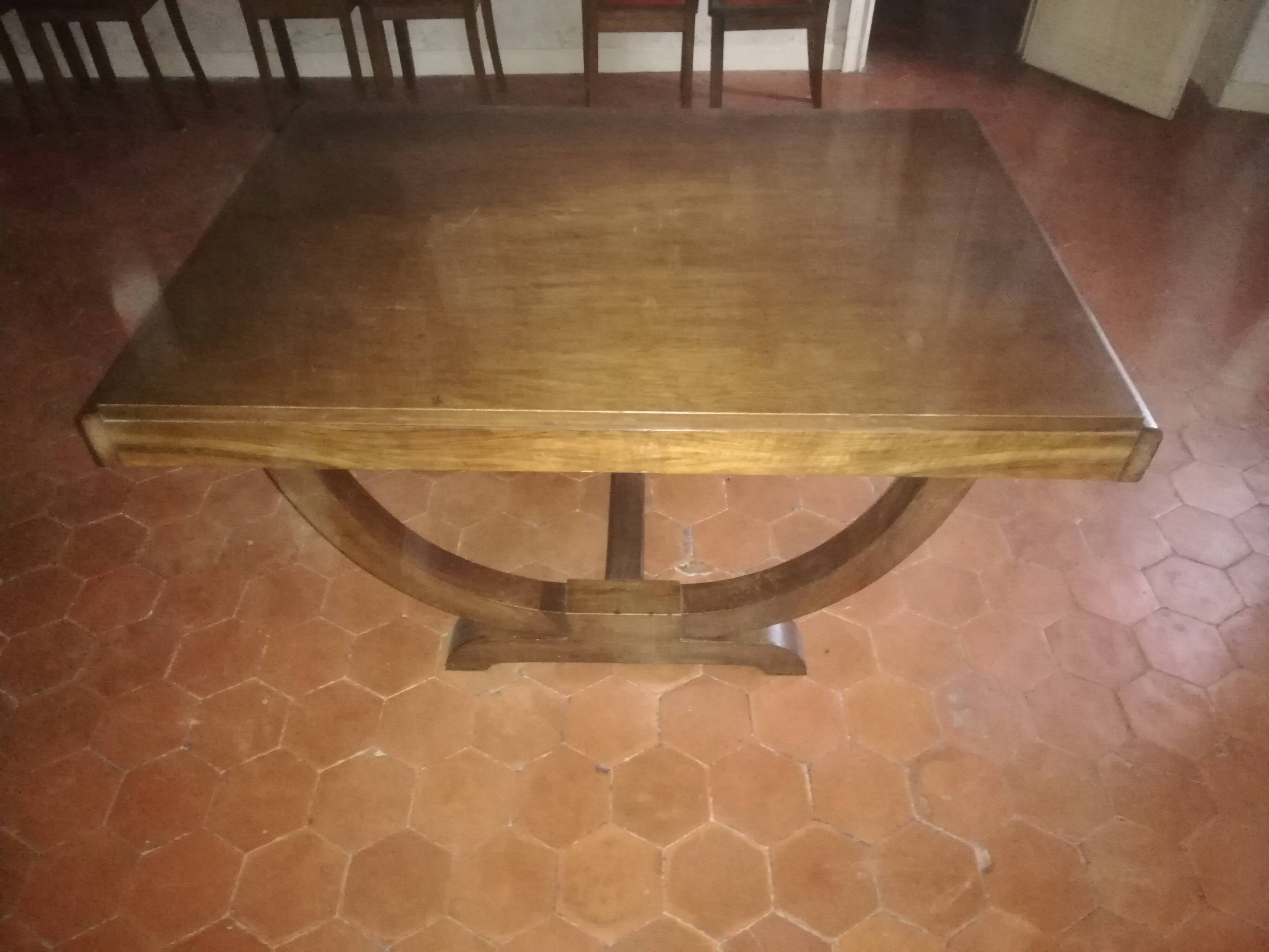 Art deco style dining room table and 6 chairs