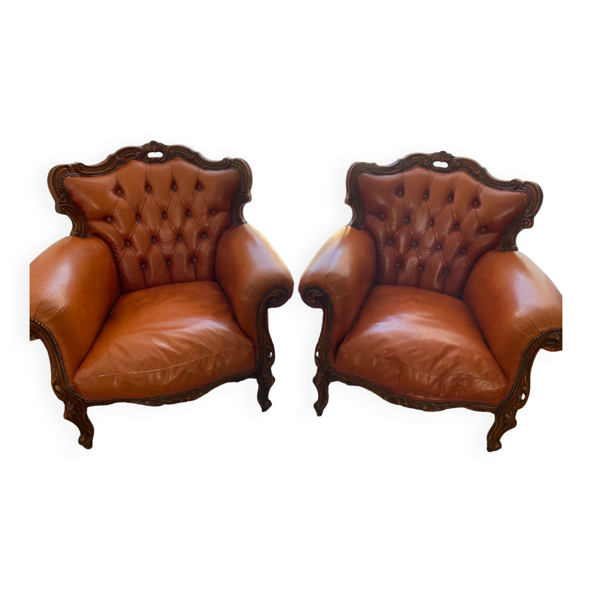 Chesterfield baroque armchairs