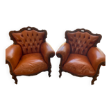 Chesterfield baroque armchairs