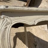 Louis XV style console table with beige patina and wax