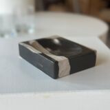 Symmetrical multicolored petrified wood soap dish