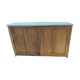 Furniture vintage skateboard straight out of an old shop, tray polished finishing bleached oak, the wax Cabinet medium oak, 2 sliding doors.