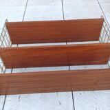 String shelf with 3 trays, vintage 60/70