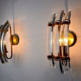 Pair of Venini wall lamps, Italy, 1970