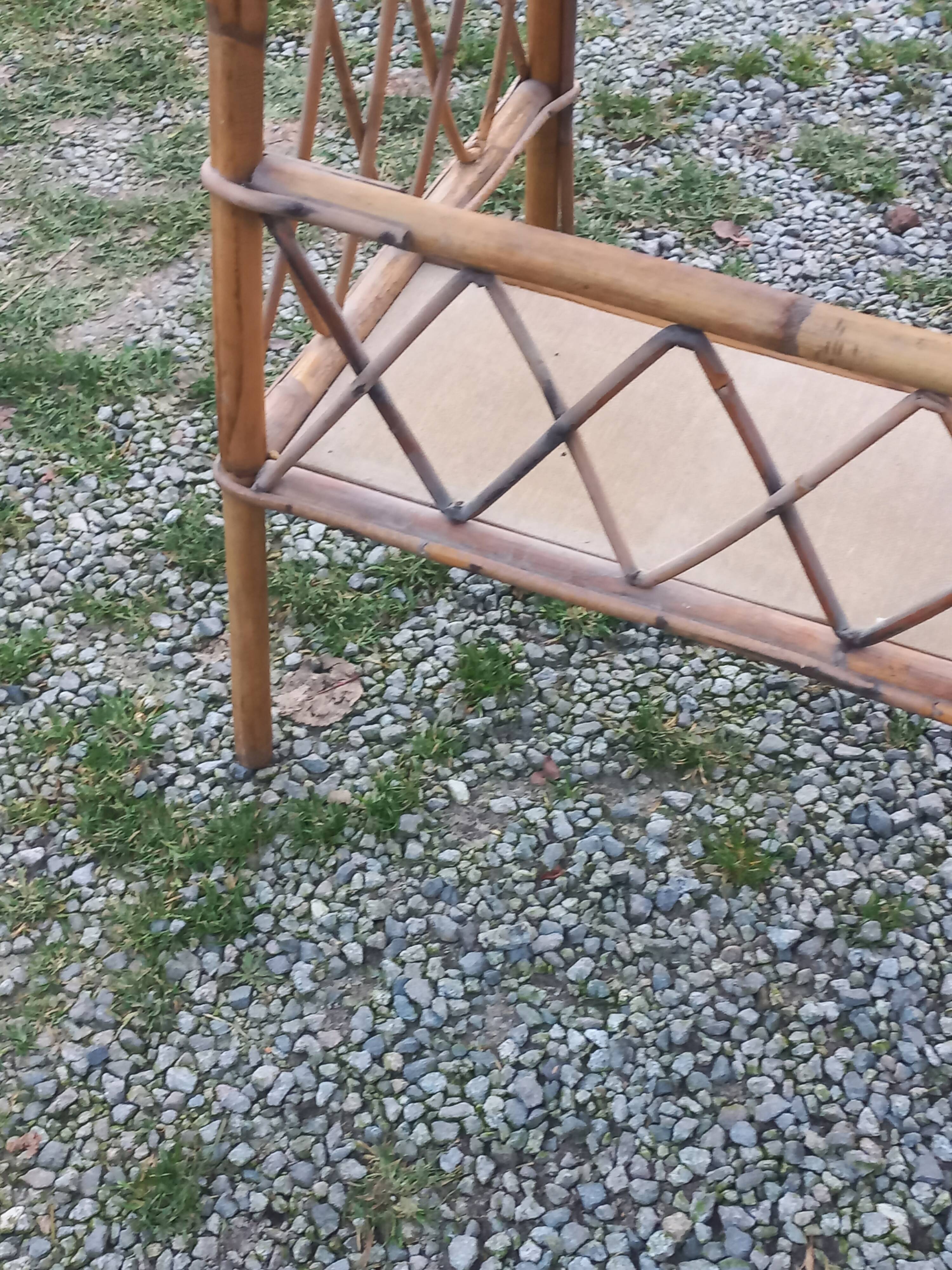 1950s rattan console table