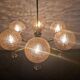 Mid-Century Brass Sputnik Chandelier, Germany, 1970s