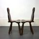 Pair of French brutalist chairs